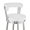 Armen Living Kobe 30" Bar Height Swivel Bar Stool in Brushed Stainless Steel Finish and White Faux Leather 721535761838 - alternate 4